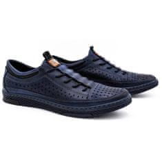 Pánské letní kožené boty K22 navy blue velikost 46