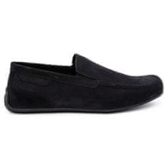 Pánské kožené mokasíny 2105 black nubuck velikost 41