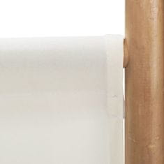 Vidaxl Skládací 5panelový paraván 200 cm bambus a plátno