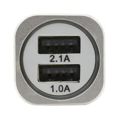 Compass Zástrčka adaptér s 2x USB kovová, napětí 12/24V