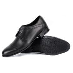 Pánská společenská kožená obuv A34 Kb černá velikost 49