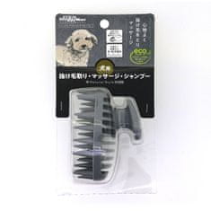 Japan Premium Přírodní silikonový kartáč s pohodlnou rukojetí pro péči o psy