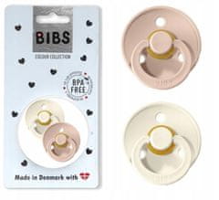 BIBS 2-PACK BLUSH & IVORY M Dudlík z přírodního kaučuku