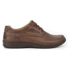 Pánské kožené boty Casual 921K brown velikost 45