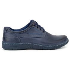 Pánská kožená obuv Casual 921K navy blue velikost 45