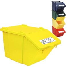 shumee Stohovatelná nádoba na třídění odpadu - žlutá 45L