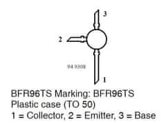 HADEX BFR96TS N VF 20V/0,075A 0,5W 5GHz TO50