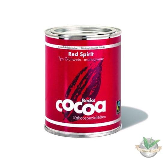 Becks Cocoa ROZPUSTNÁ ČOKOLÁDA "RED SPIRIT" S ČERVENÝM VÍNEM, 250G PLECH