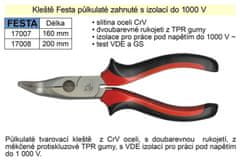 HADEX Kleště půlkulaté zahnuté, 200mm, FESTA 17008