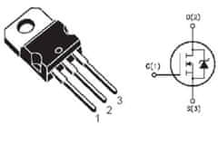 HADEX IRF640N N MOSFET 200V/18A 125W, Rds 0,15ohm TO220