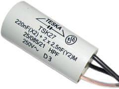 HADEX Odrušovací filtr TSK27 220n+2x2n2 250VAC/6A 3vývody