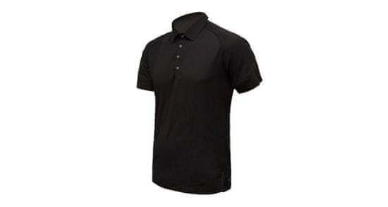 Sensor MERINO ACTIVE polo pánské triko kr.rukáv černá