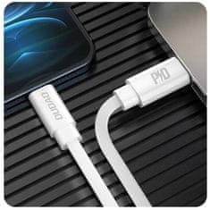 DUDAO Kabel USB-C na Lightning 65W 28cm, bílá