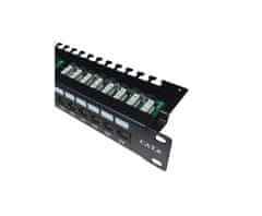 DATACOM Patch panel 19" UTP 24 port CAT6 LSA 1U BK (3x8p)hor.zářez