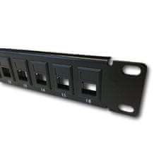 DATACOM 19" Neosazený Patch panel 16 port