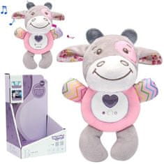 LEBULA Interaktivní plyšová hračka WOOPIE pro miminka Light Sound Bull Teether Sleeper