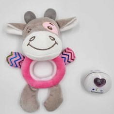 LEBULA Interaktivní plyšová hračka WOOPIE pro miminka Light Sound Bull Teether Sleeper