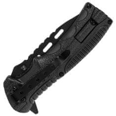 Magnum Boker Mil-Tec Paracord Black zavírací nůž s pazourkem a píšťalkou