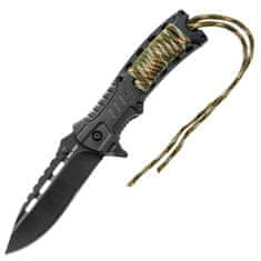 Magnum Boker Mil-Tec Paracord Camo zavírací nůž s pazourkem a píšťalkou