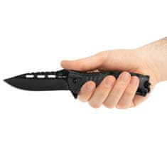 Magnum Boker Mil-Tec Paracord Black zavírací nůž s pazourkem a píšťalkou