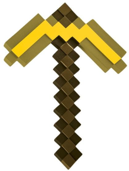 CurePink Plastová replika krumpáče Minecraft: Zlatý krumpáč (40 x 29 x 2 cm)