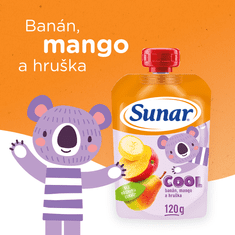 Sunar Cool ovocná kapsička hruška, banán, mango 12 x 120 g