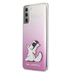 Karl Lagerfeld Kryt Samsung Galaxy S21 Plus Karl Lagerfeld Hardcase Choupette Fun (KLHCS21MCFNRCPI) růžový