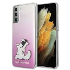 Karl Lagerfeld Kryt Samsung Galaxy S21 Plus Karl Lagerfeld Hardcase Choupette Fun (KLHCS21MCFNRCPI) růžový