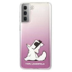 Karl Lagerfeld Kryt Samsung Galaxy S21 Plus Karl Lagerfeld Hardcase Choupette Fun (KLHCS21MCFNRCPI) růžový