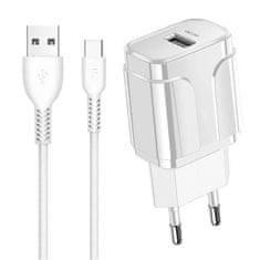 Extreme Nabíječka do sítě 18W 3A QC3.0 + kabel USB Type C Extreme Ampere ATCU3QC30W+CC USB-C Quick Charge 3.0 bílá