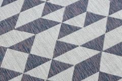 Dywany Łuszczów Kusový koberec Sion Sisal Triangles 22373 ecru/blue-pink – na ven i na doma 80x150