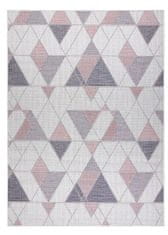 Dywany Łuszczów AKCE: 80x150 cm Kusový koberec Sion Sisal Triangles B3006A ecru/pink – na ven i na doma 80x150