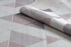 Dywany Łuszczów AKCE: 80x150 cm Kusový koberec Sion Sisal Triangles B3006A ecru/pink – na ven i na doma 80x150