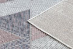 Dywany Łuszczów AKCE: 80x150 cm Kusový koberec Sion Sisal Triangles B3006A ecru/pink – na ven i na doma 80x150