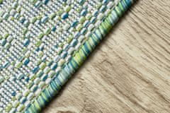 Dywany Łuszczów Kusový koberec Sion Sisal Aztec 22184 green/blue/ecru – na ven i na doma 80x150