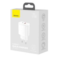 BASEUS Baseus Travel Charger Compact Quick Charger U+C 20W EU White (CCXJ-B02)