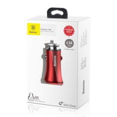 BASEUS Baseus Car Charger Gentleman 4.8A Dual-USB Red (CCALL-GB09)