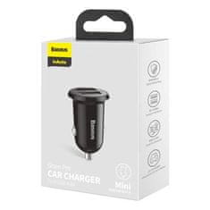 BASEUS Baseus Car Charger Grain Pro Dual USB 4.8A Black (CCALLP-01)