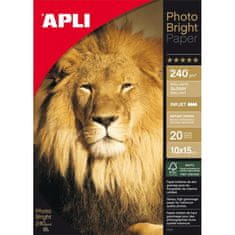 Apli Fotopapír 10x15cm Bright, 240g, 20 listů