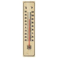 Strend Pro Teploměr pokojový/venkovní dřevěný 22x5cm TMS-114