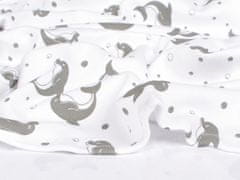 Kaarsgaren Letní deka 100x150cm z biobavlny delfín šedý