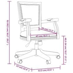 Vidaxl Otočná kancelářská židle béžová textil