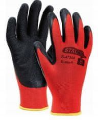 STALCO S-latexové ochranné polyesterové rukavice velikosti 8