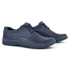 Pánská kožená obuv Casual 921K navy blue velikost 45