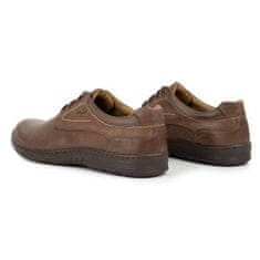 Pánské kožené boty Casual 921K brown velikost 45