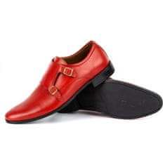 LUKAS Monki 287LU červené kožené společenské boty velikost 41