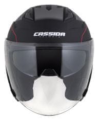 Cassida přilba Jet Tech RoxoR, CASSIDA (černá matná/bílá/červená/šedá) (Velikost: XS) 2H751051