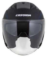Cassida přilba Jet Tech RoxoR, CASSIDA (černá matná/modrá/šedá/bílá) (Velikost: XS) 2H877593