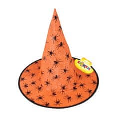 Rappa klobouk čarodějnický/Halloween oranžový dospělý