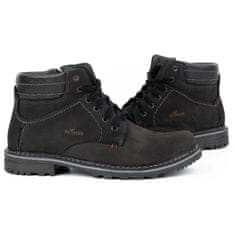 Pánské zateplené boty 197 black nubuck velikost 45